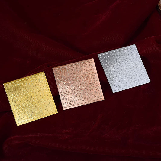 Brass Gold + Silver + Copper Kuber Yantra Combo for money and prosperity (Pack of 3) CMSC5187