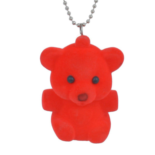 Red Teddy Squeeking Sound Toy Pendant for Girls and Kids