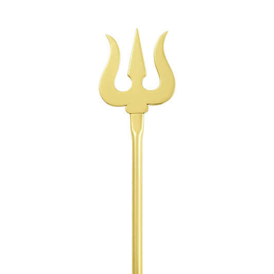 Brass Gold 9 Inch Trishul puja item home decor