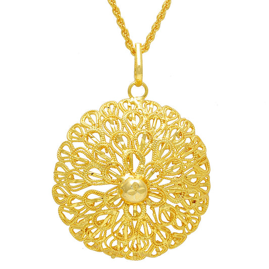 Gold plated Tokri Basket shape handmade chain pendant