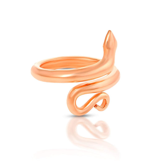 Brass Rose Goldplated Nagdevta Snake Fingerring Vastu