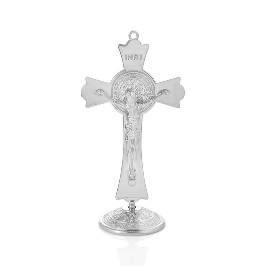 Stainless Steel High Gloss Finish Jesus Christian Crucifix Cross Stand Home decor (STKL7802)