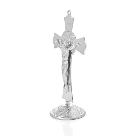 Stainless Steel High Gloss Finish Jesus Christian Crucifix Cross Stand Home decor (STKL7802)