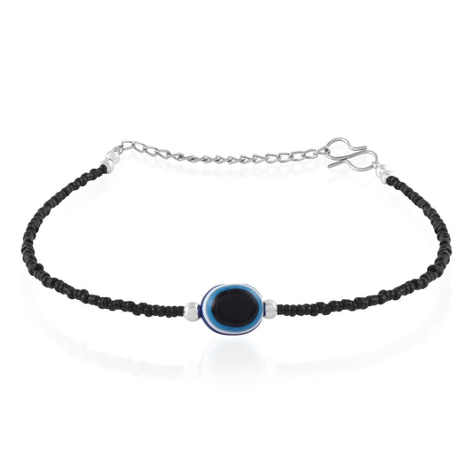 Single leg Adjustable Evil Eye Fashion Anklet for Women (AKRM6139)