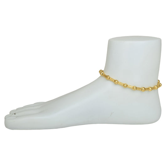 Gold plated Bar and Ball bead design, Stylish & Elegant, Traditional, Payal, Pajeb, Anklet