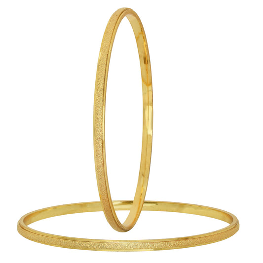 Gold plated Buff Raw Gold look Fashion Bangles Women