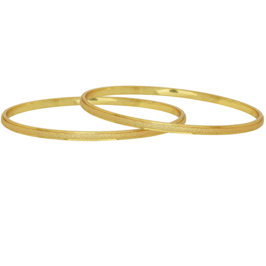 Gold plated Buff Raw Gold look Fashion Bangles Women