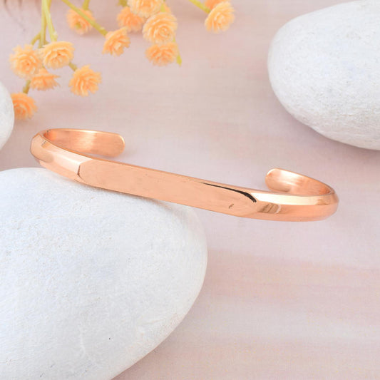 Rose Gold open adjustable Bangle Kada Men women (BLDM3803)