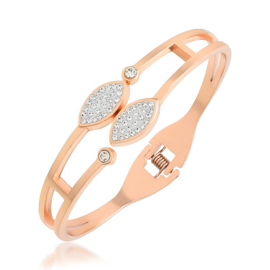 Rose Gold Imitation Diamond Kada Bracelet women (BLDM3804)