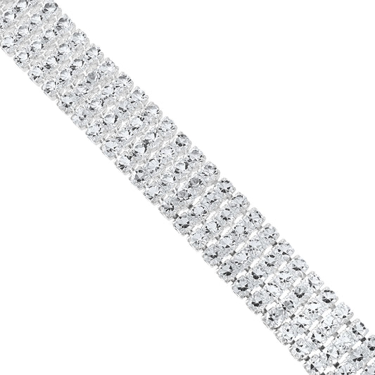 Brass Silver plated Moissanite Diamond Bracelet (BLDM3895)