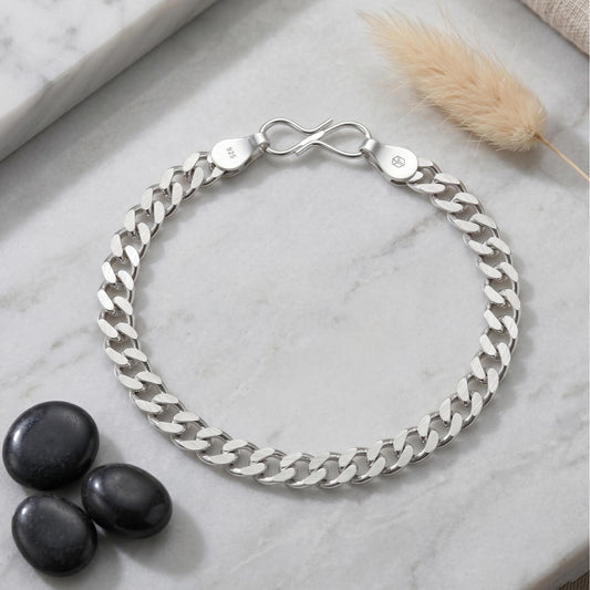 Stainless Steel Platinum plated Bracelet for Men Women - (BLDM3899)