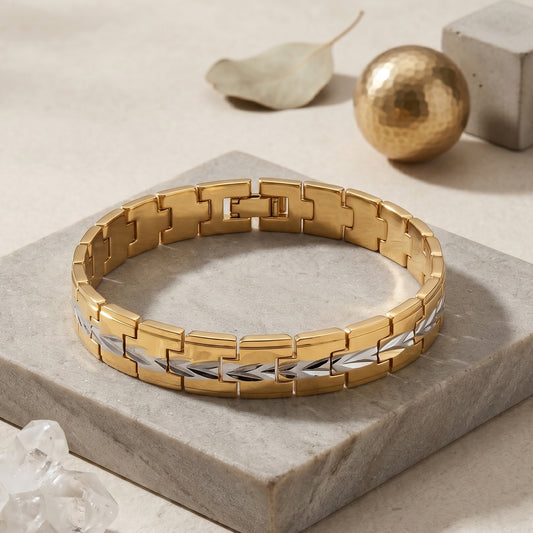Premium Brass Dual Tone Designer Fashion jewellery Bracelet for Men (BLDM3902)