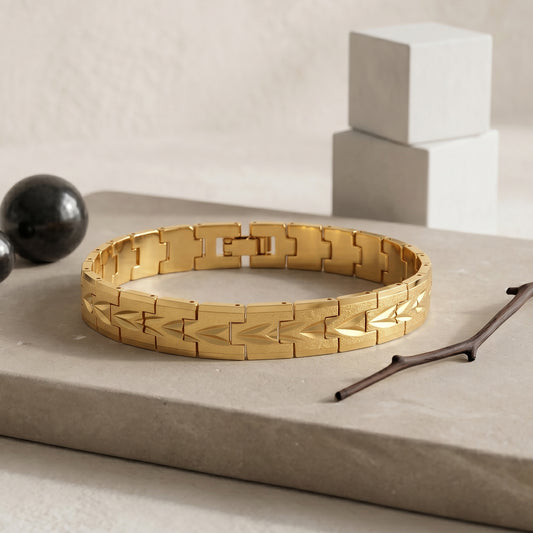 Premium Brass Gold Plated Designer Bracelet for Men & Women (BLDM3903)
