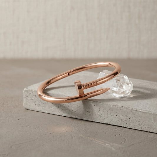 Pure Copper Nail Design Cuff Bracelet Kada – Free Size Openable (BLDM3910)