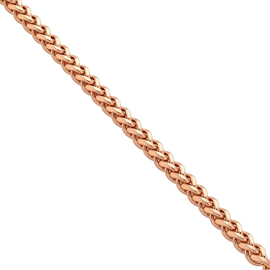 Brass Alloy Pure Copper plated Pink Rose Gold tone Chain Bracelet – Elegant Woven Link Design, for Men women, (BLDM3927)