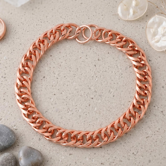 Health beneficial Thick heavy Pure Copper Chain Bracelet (BLDM3933)