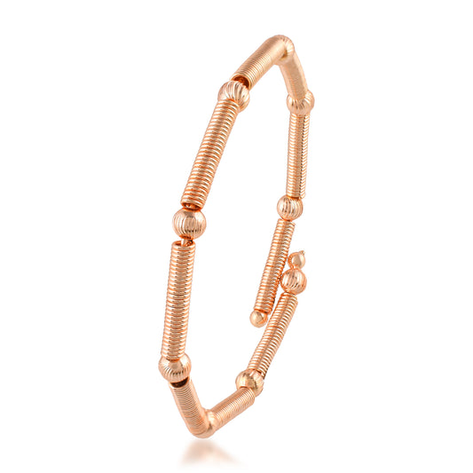Pure Copper Bracelet Spring Coil Design with Beads (BLKL0589)