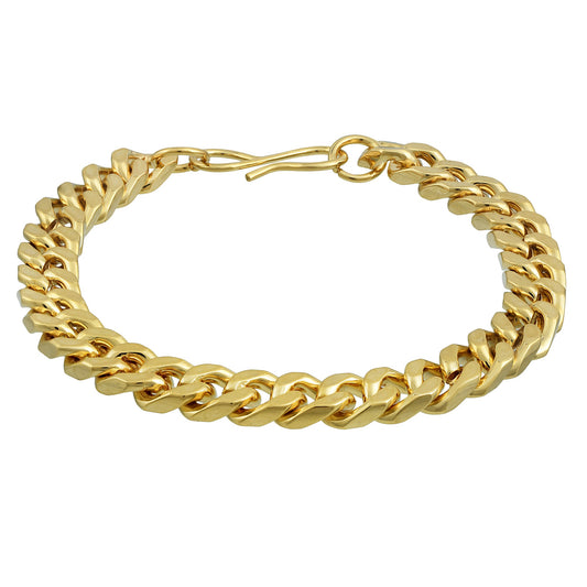 Micron 1 Gram Real Goldplated Interlink Men Fashion Bracelet (BLKL1093)