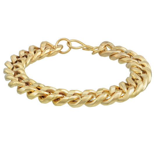 Brass 1 Gram Goldplated thick and Heavy Men Wedding Jewellery Bracelet (BLKL1094)