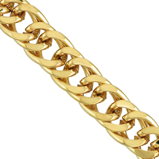Premium Brass Micron Gold plated Thick Heavy Bracelet for men (55 Grams)  (BLKL1096)