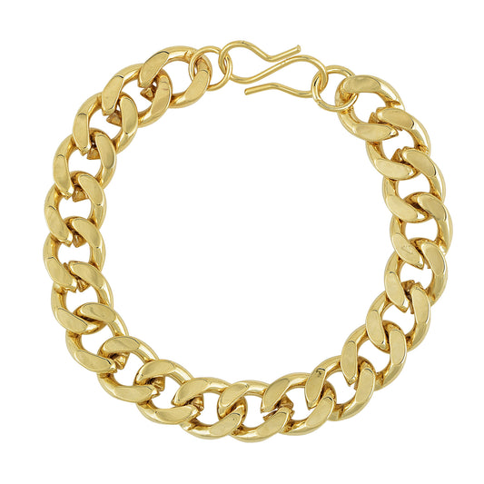 Premium Brass Micron 1 Gram Gold 40Gms heavy Men Bracelet (BLKL1097)