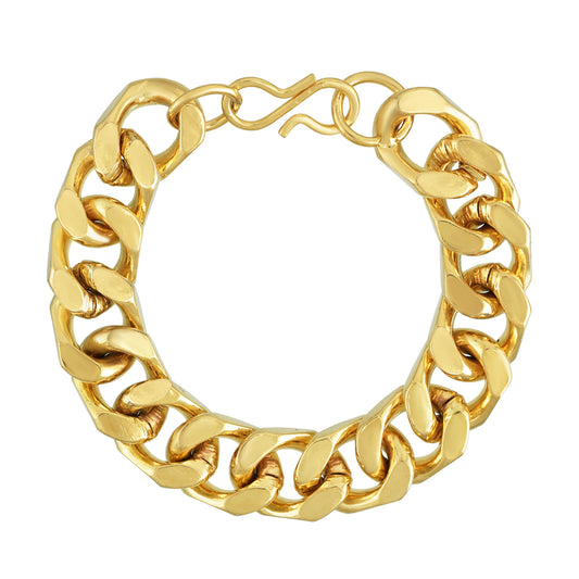 Premium Brass Super thick heavy Men Bracelet (100 Grams)- 10 Tola (BLKL1098)