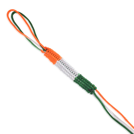 Cotton Thread Tiranga Bracelet (BLMC8546)