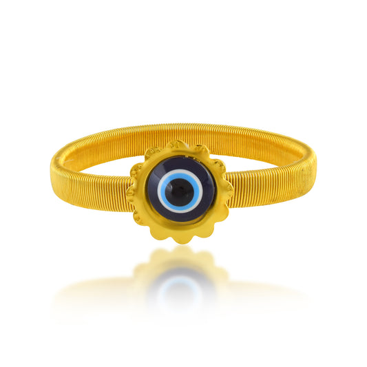 Golden Elastic Evil eye Bracelet Unisex (BLNI8307)