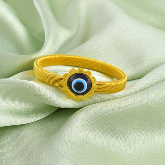 Golden Elastic Evil eye Bracelet Unisex (BLNI8307)