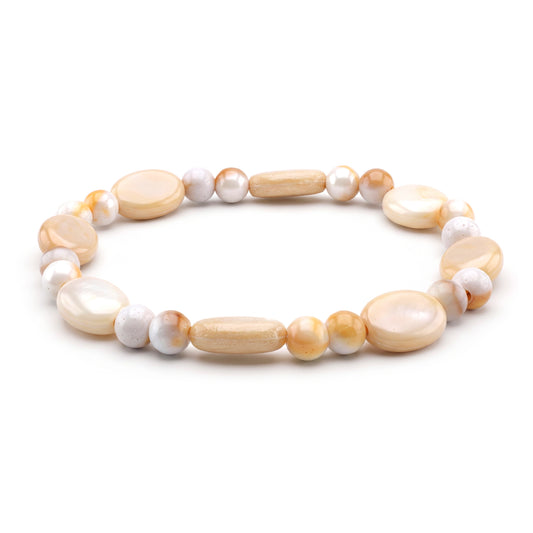 Imitation Sea Shell Stretch Bracelet – Unisex Designer Beach (BLRM6724)