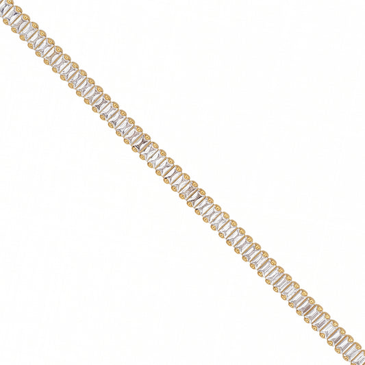 Brass Micron Gold Plated Tennis Bracelet for Women and Girls (BLSV1760)