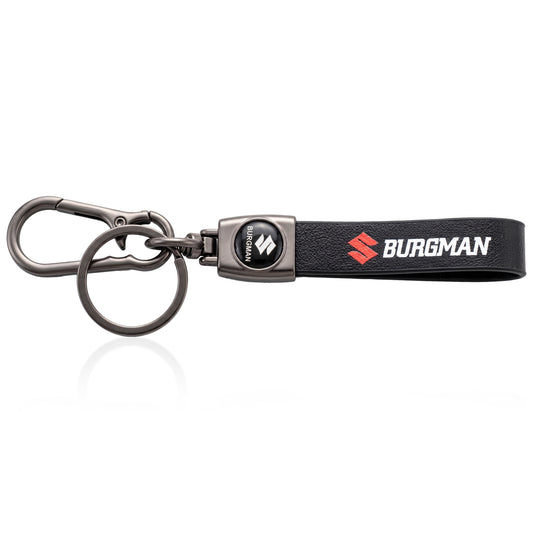 Pure Leather Keychain compatible with Burgman bike scooter scooty Keychain fashion accessory