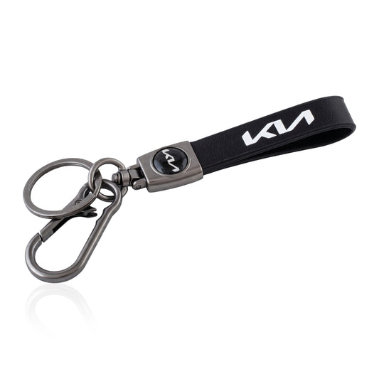Pure Leather Keychain compatible with KIA Car SUV Keychain fashion accessory