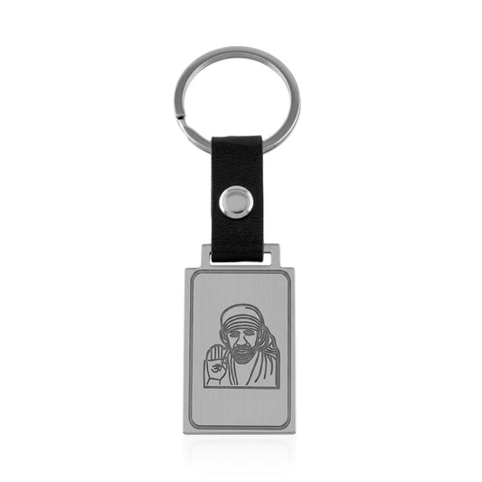 Premium Stainless Steel Shirdi Sai Baba Laser Engraved Keychain (CLMC8560)
