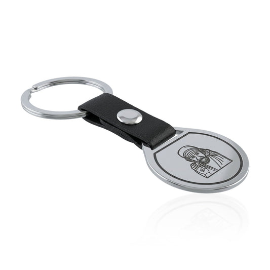Premium Stainless Steel Shirdi Sai Baba Laser Engraved Keychain (CLMC8561)