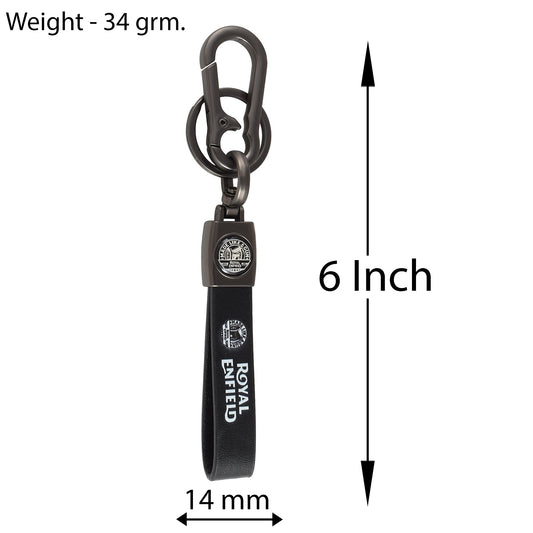 Pure Leather Keychain Compatible with Royal Enfield Bikes (CLRM6659)