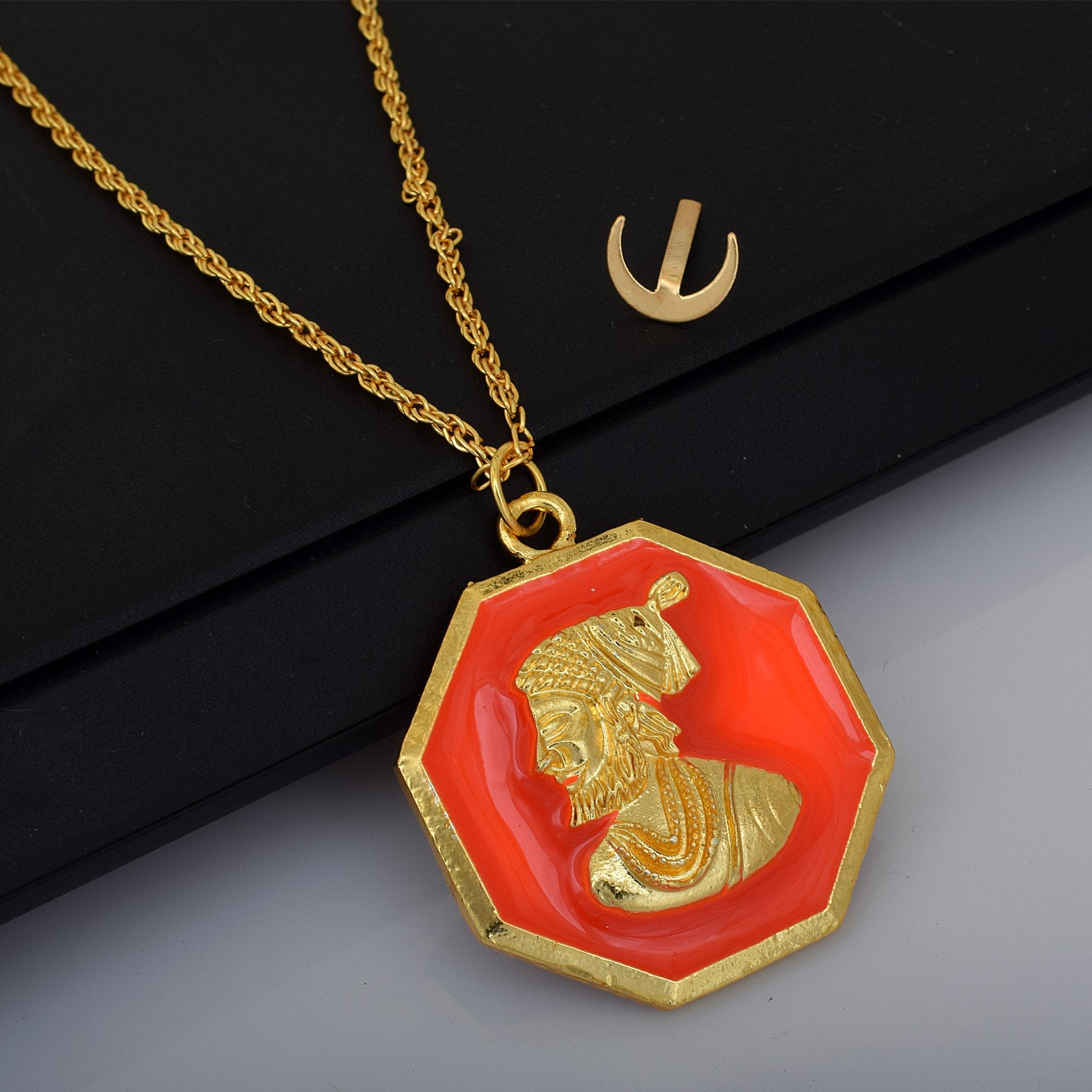 Gold Chain Shivaji Locket Gold Plated Shivaji Maharaj Maratha
