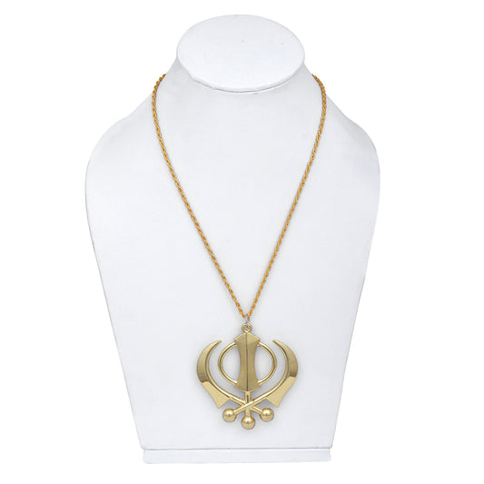 Brass Combo of Khanda pendant, Khanda ring, and Kada sikh sardar punjabi jewellery combo