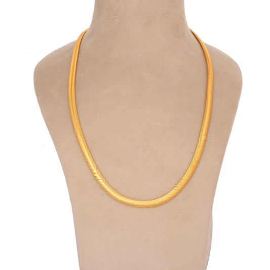 Brass Goldplated Snake design Flat chain Necklace