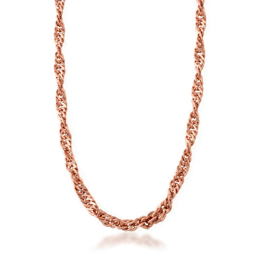 Pure Copper twisted design chain necklace for Men Women (CNSV1109)