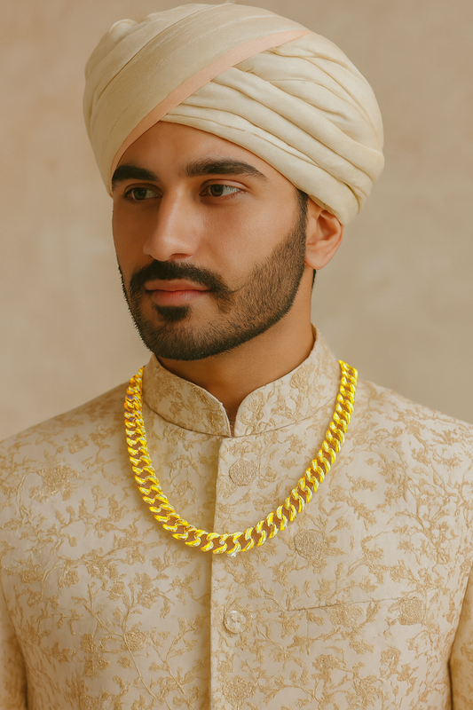 Micron Gold plated Imitation Diamond Men Necklace (NKKL7801)