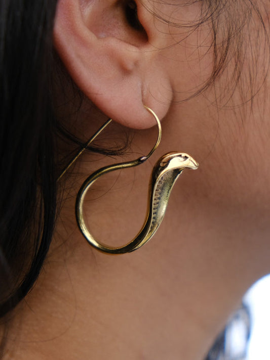 Oxidised Golplated Naga Snake Women Fashion Earrings (ERGS6007)