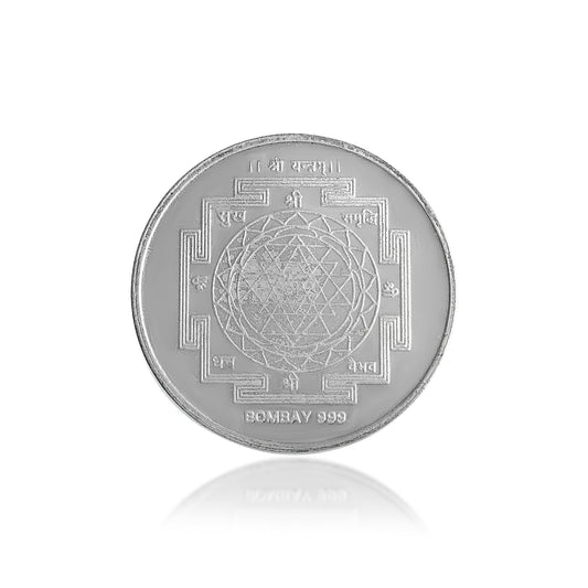 Pure 0.999 Pure Silver Lakshmi Ganesh coin gifting festival marriage (10 Gms) (COSC5244)