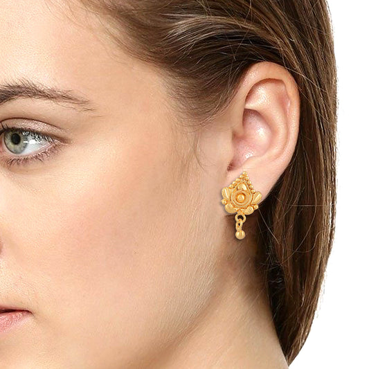 Brass Goldplated Fashion Stud Earring