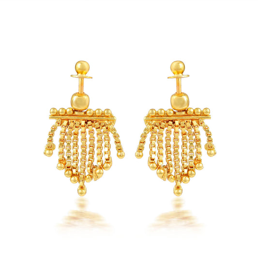 Brass Goldplated Earlobe Fashion Earring for Women