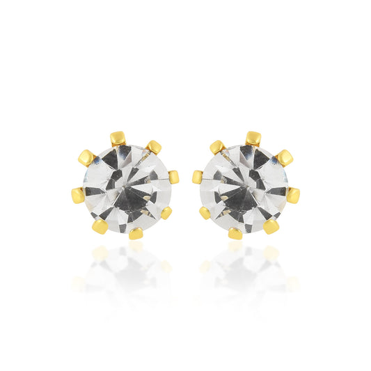 Goldplated Imitation Diamond Heera Fashion Stud Earring Women