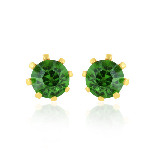 Goldplated Faux Emerald (PANNA) Fashion Jewelery Stud Earring Women