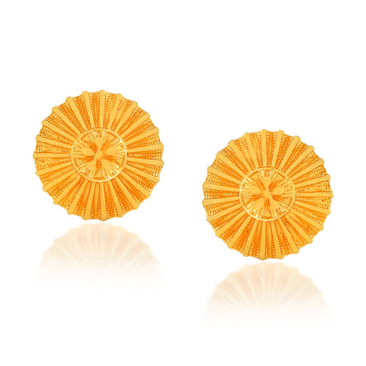 Brass 24KT Micron Gold Plated handmade Traditional Stud earrings (ERND2800)