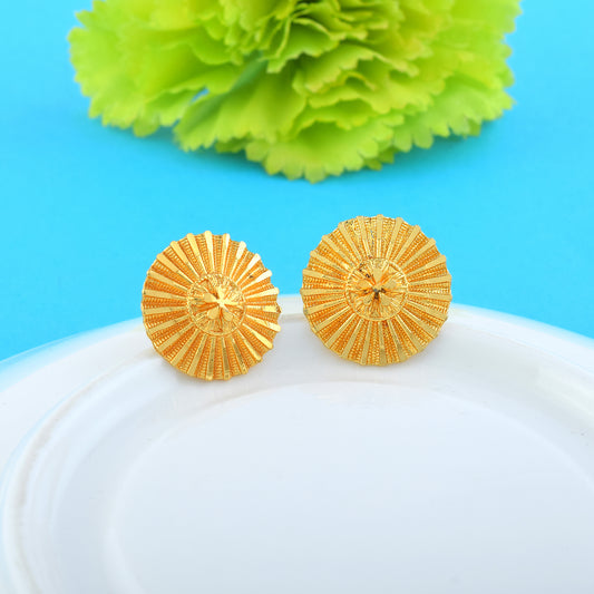 Brass 24KT Micron Gold Plated handmade Traditional Stud earrings (ERND2800)