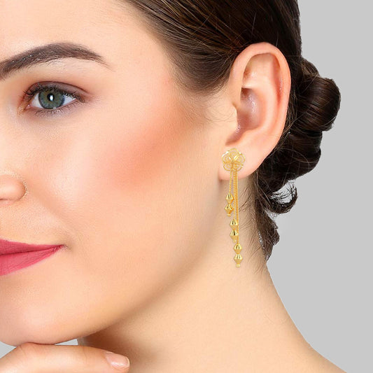 Brass Micron Goldplating Dual Use Stud-Dangler Earrings